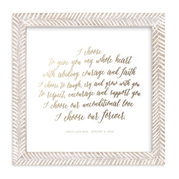 Vows as a Foil Art Print