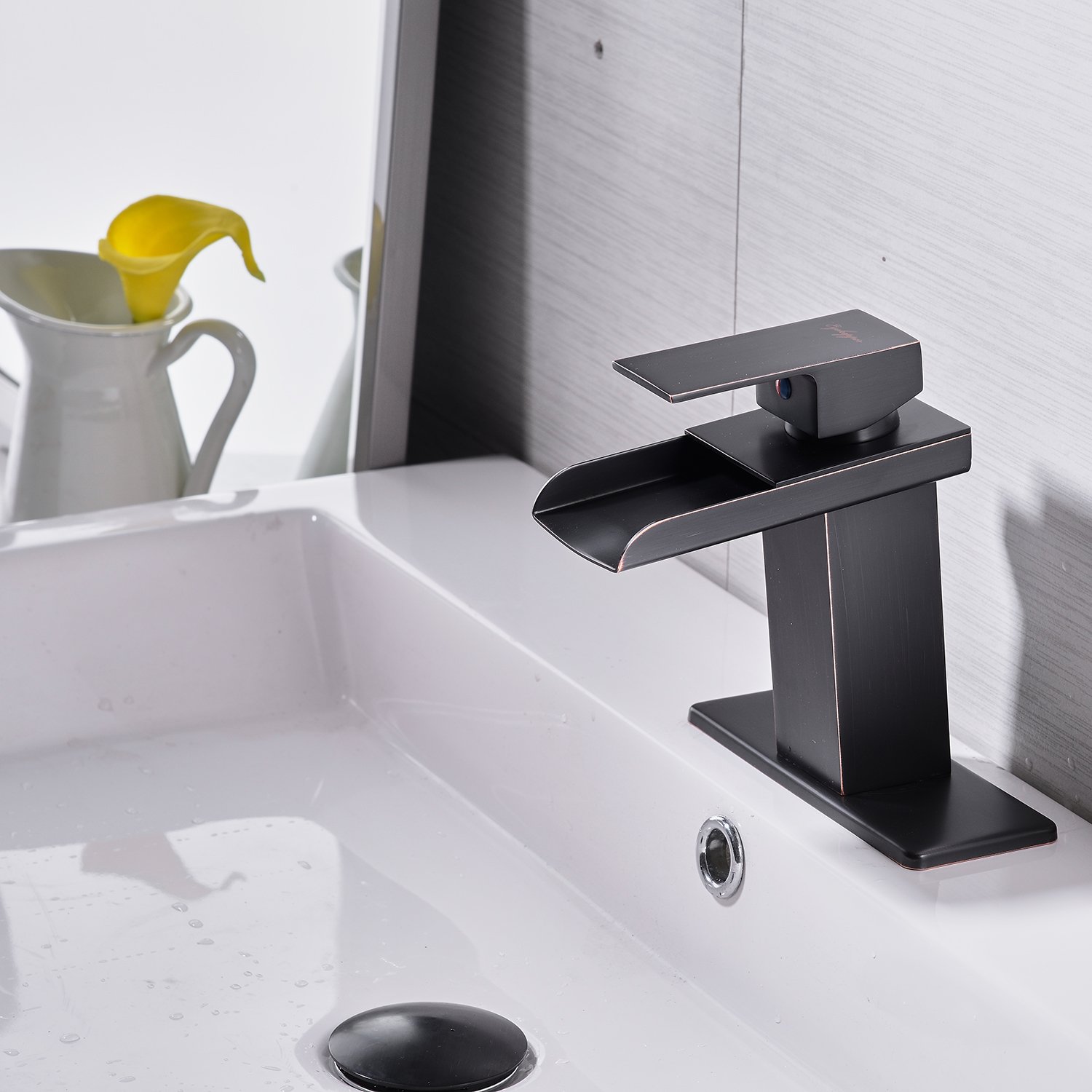 Waterfall Bathroom Sink Faucet