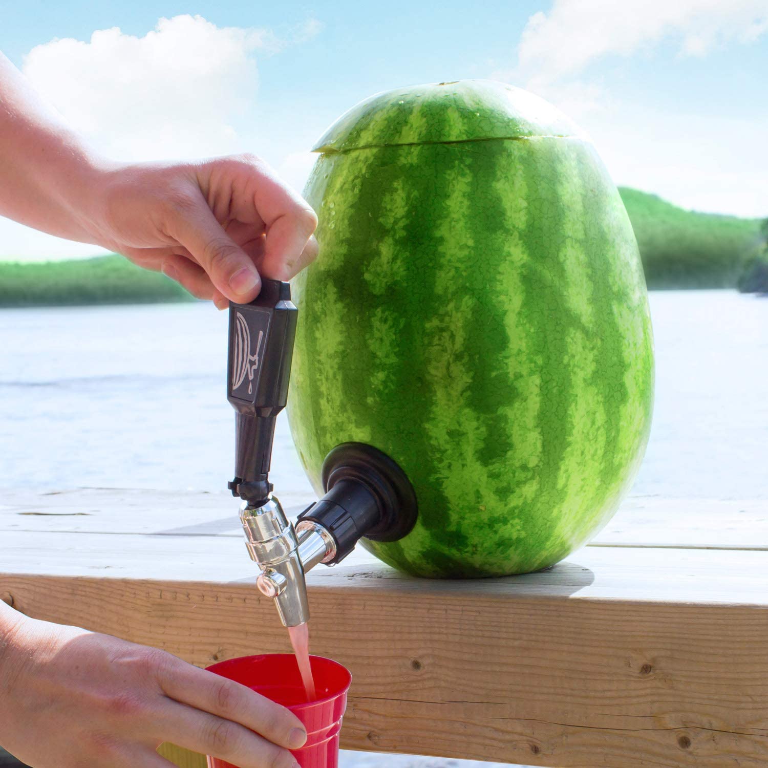 Watermelon To Glass Keg Tap