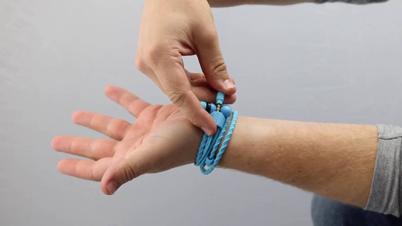 Wearable Wristband Headphone Earbuds