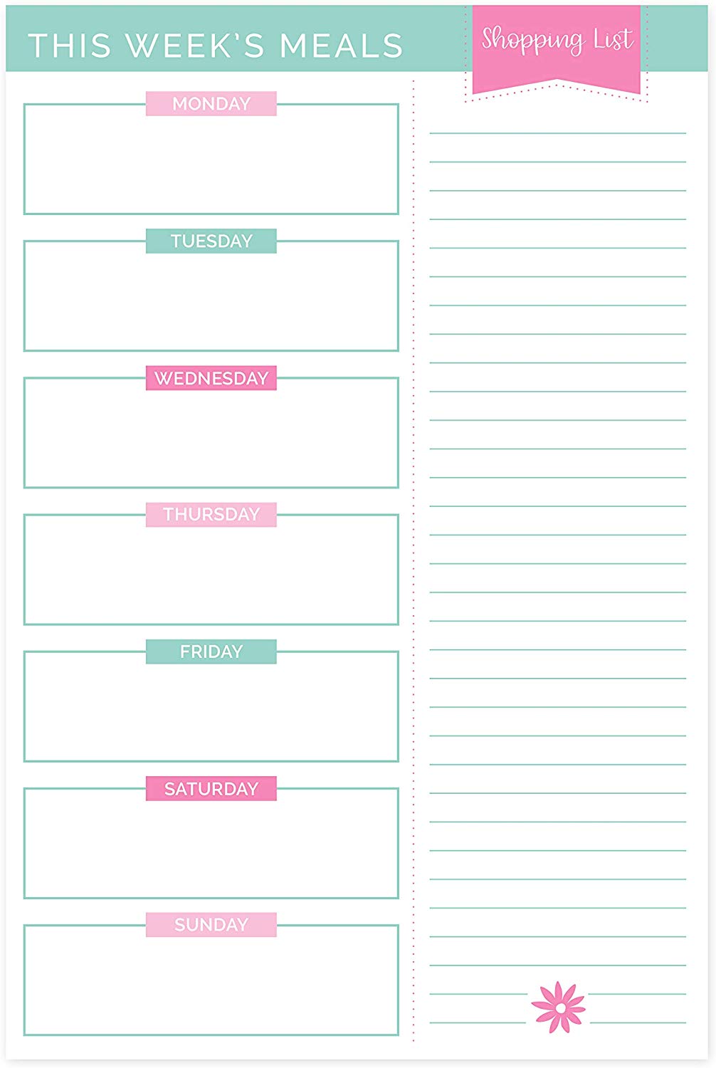 Weekly Meal Planning Pad