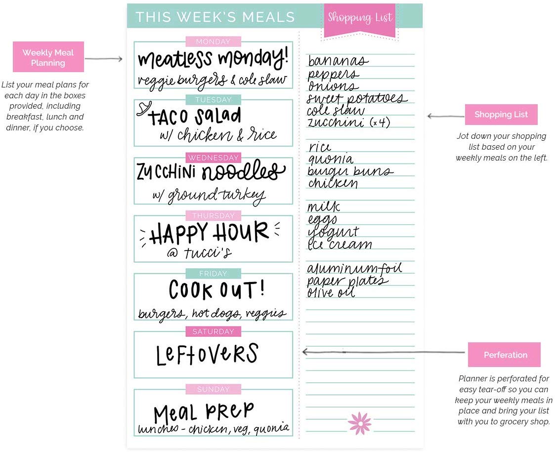Weekly Meal Planning Pad