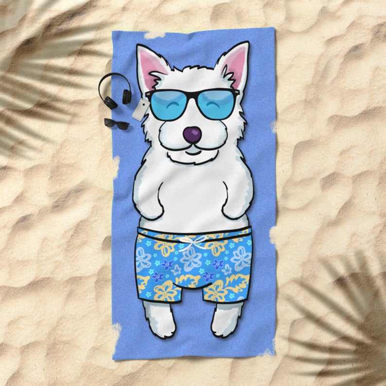 Westie Beach Towel