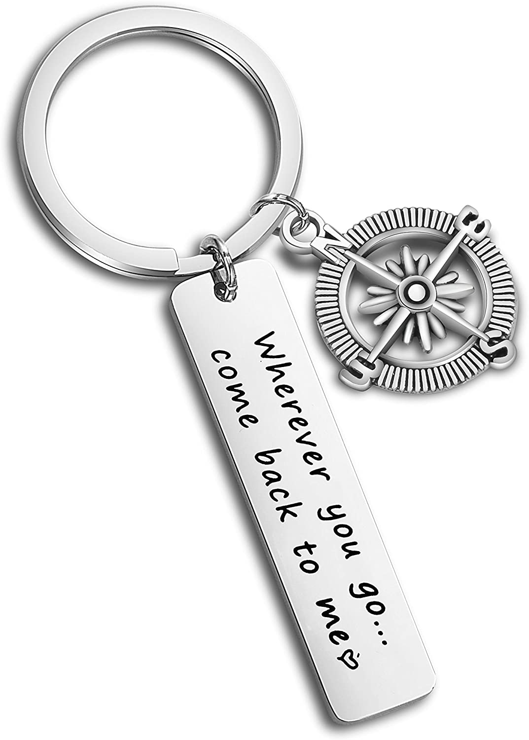 Wherever You Go Come Back to Me Keychain