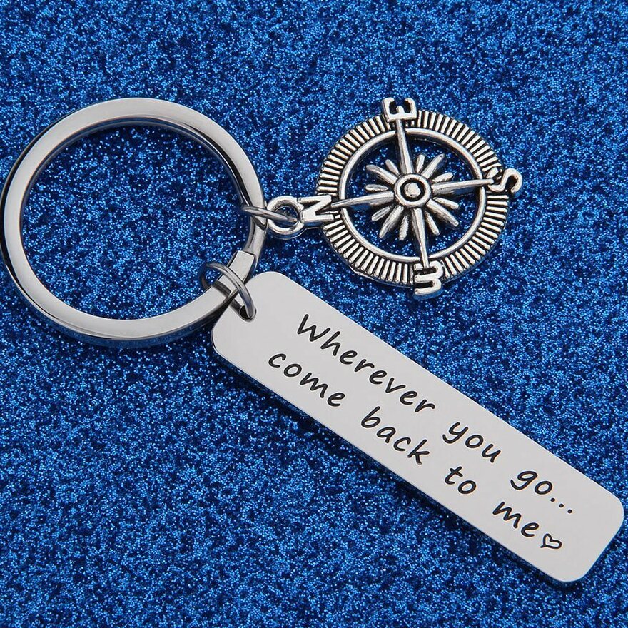 Wherever You Go Come Back to Me Keychain