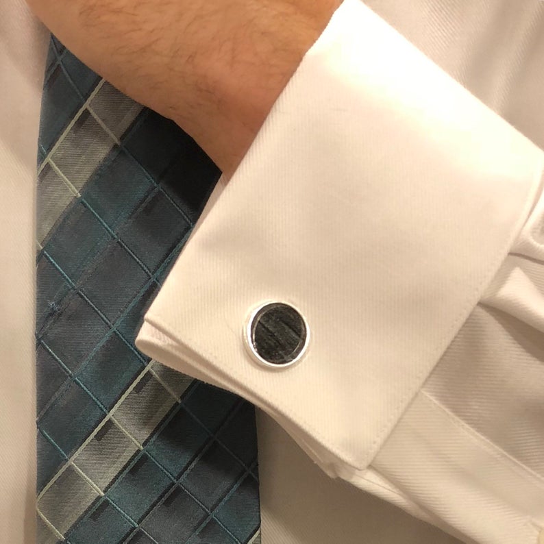 Whiskey Barrel and Olive Wood Cufflinks