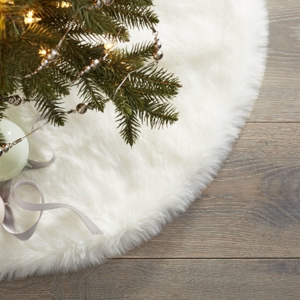 White Faux Fur Tree Skirt