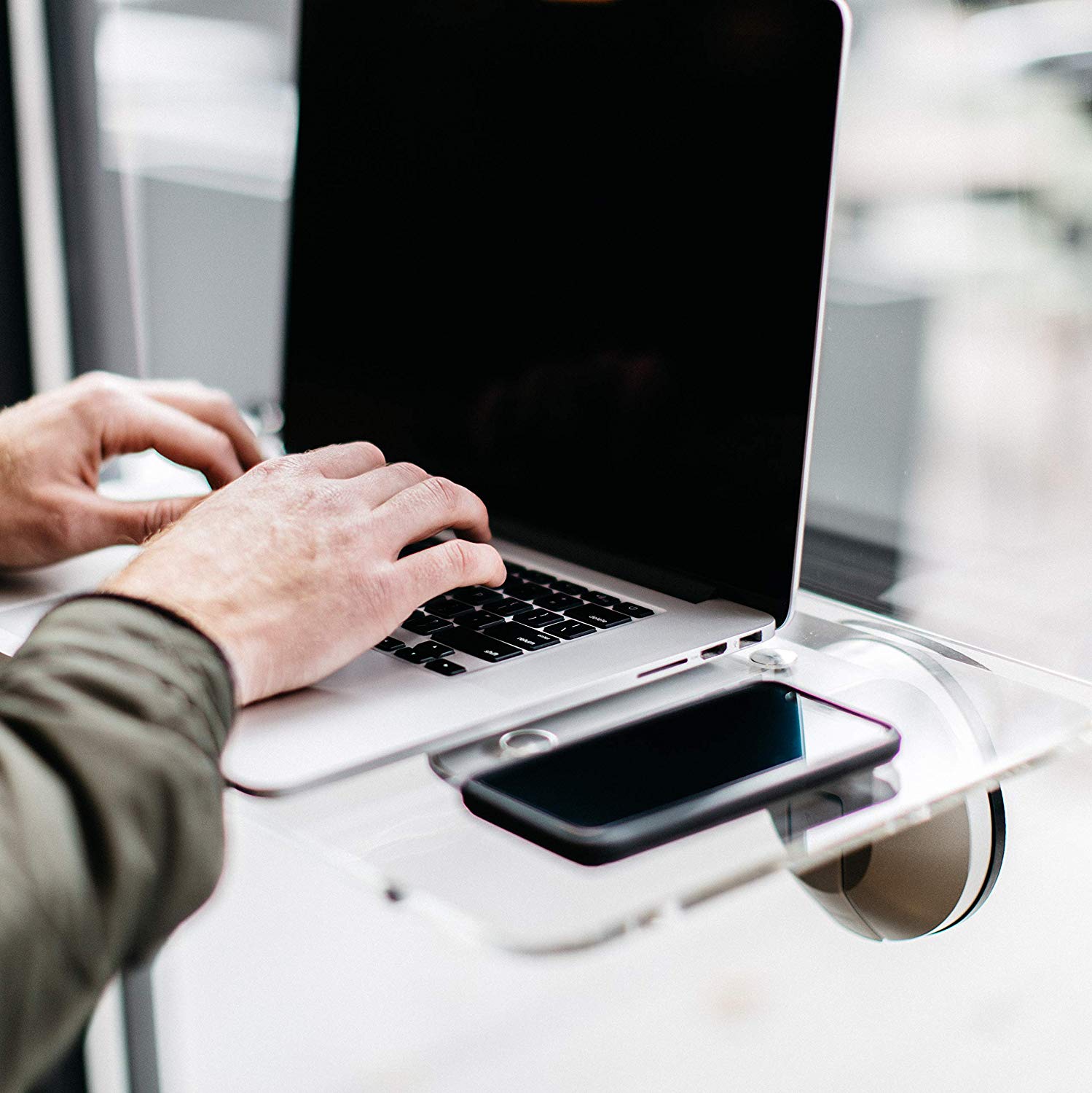 Window-Mounted Standing Desk