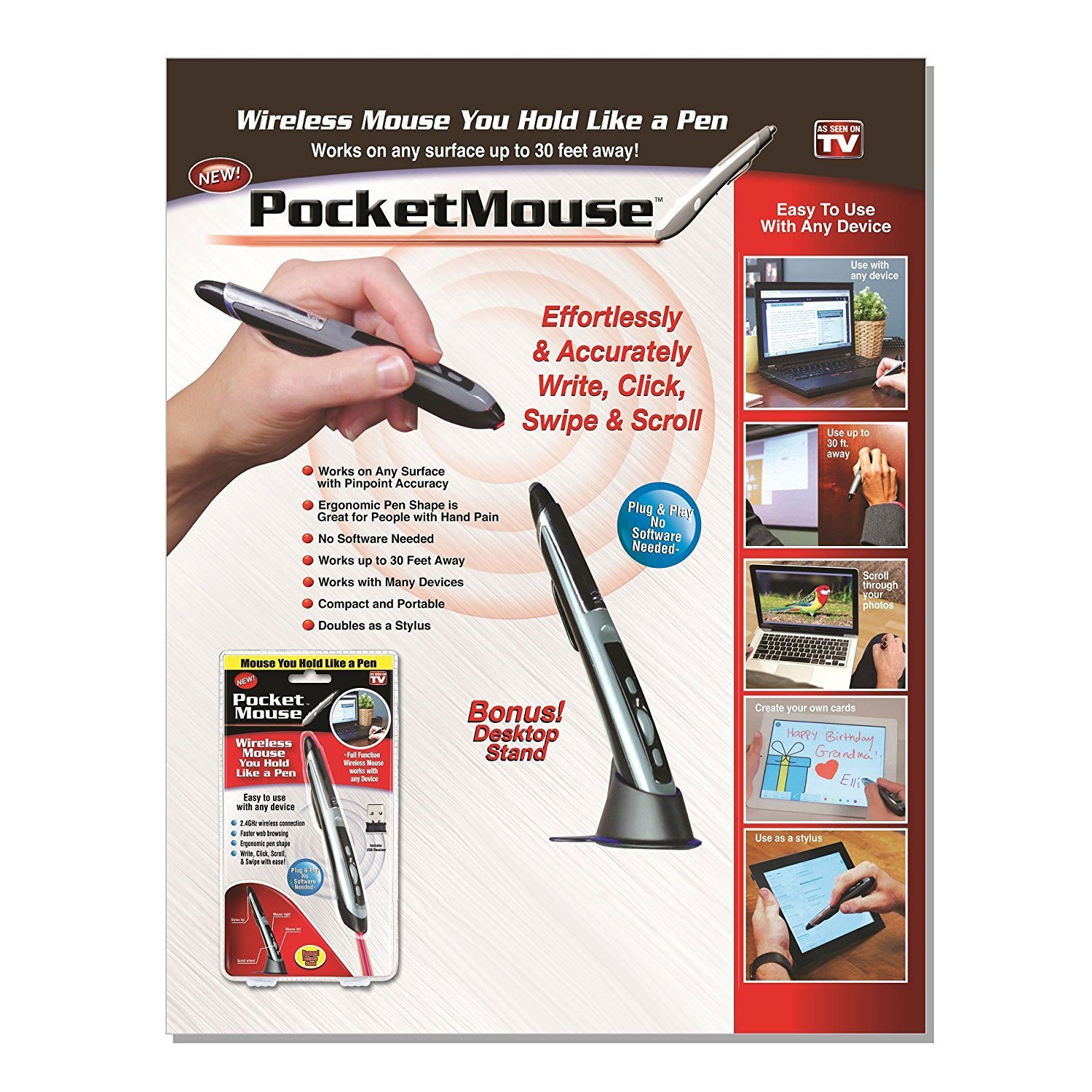 Wireless Pen-Shaped Computer Mouse