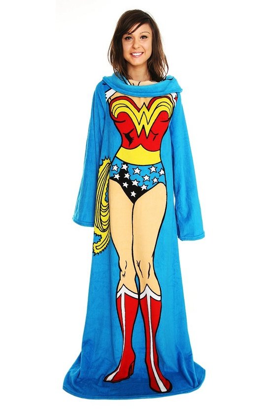 Wonder Woman Blanket with Sleeves