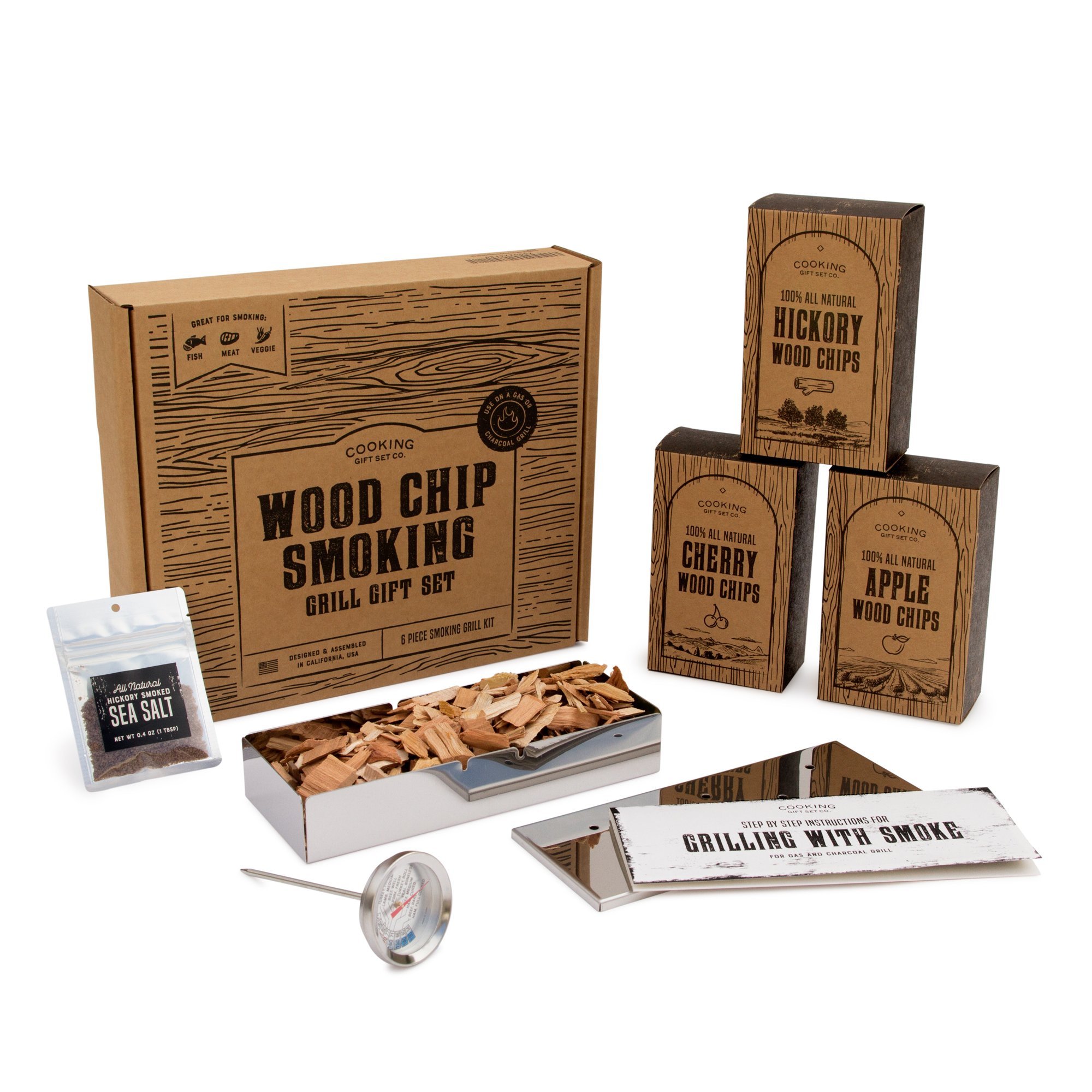 Wood Chip Smoking Grill Gift Set