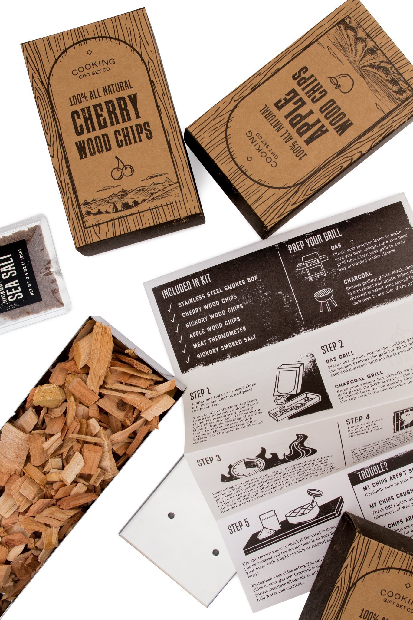 Wood Chip Smoking Grill Gift Set