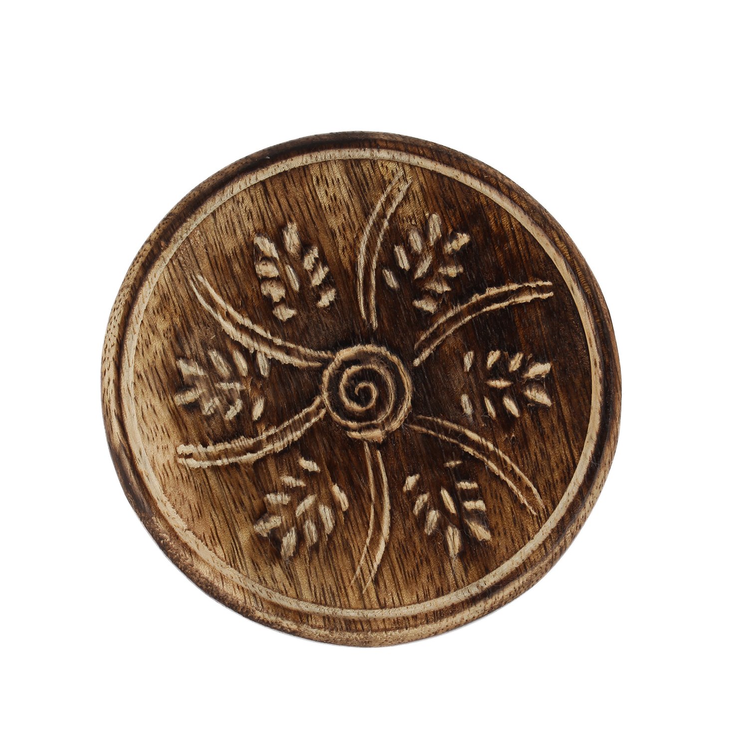 Wooden Coasters with Lotus Shaped Holder