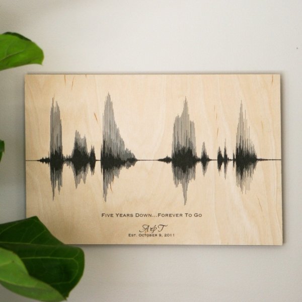 Wooden Sound Wave Art