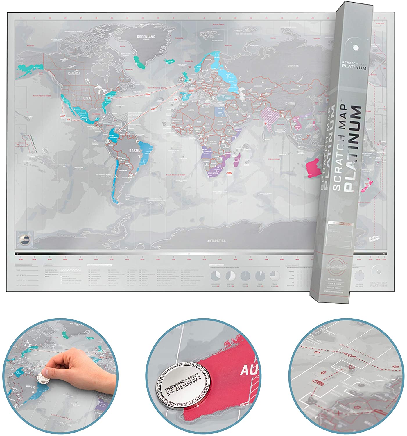 World Scratch Map Platinum Edition