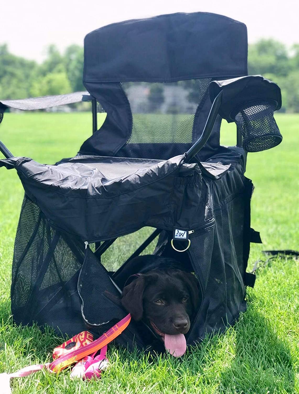 Wrapsit That Converts Lawn Chair Into A Pet Crate