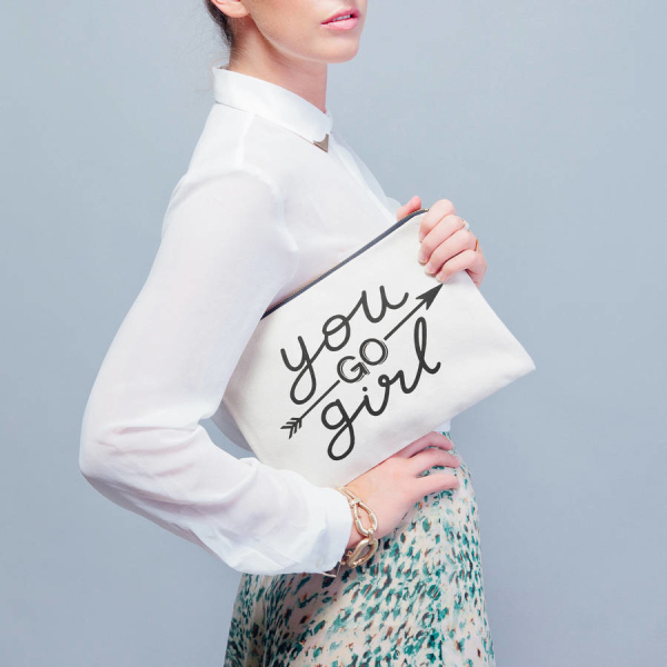 You Go Girl' Canvas Pouch