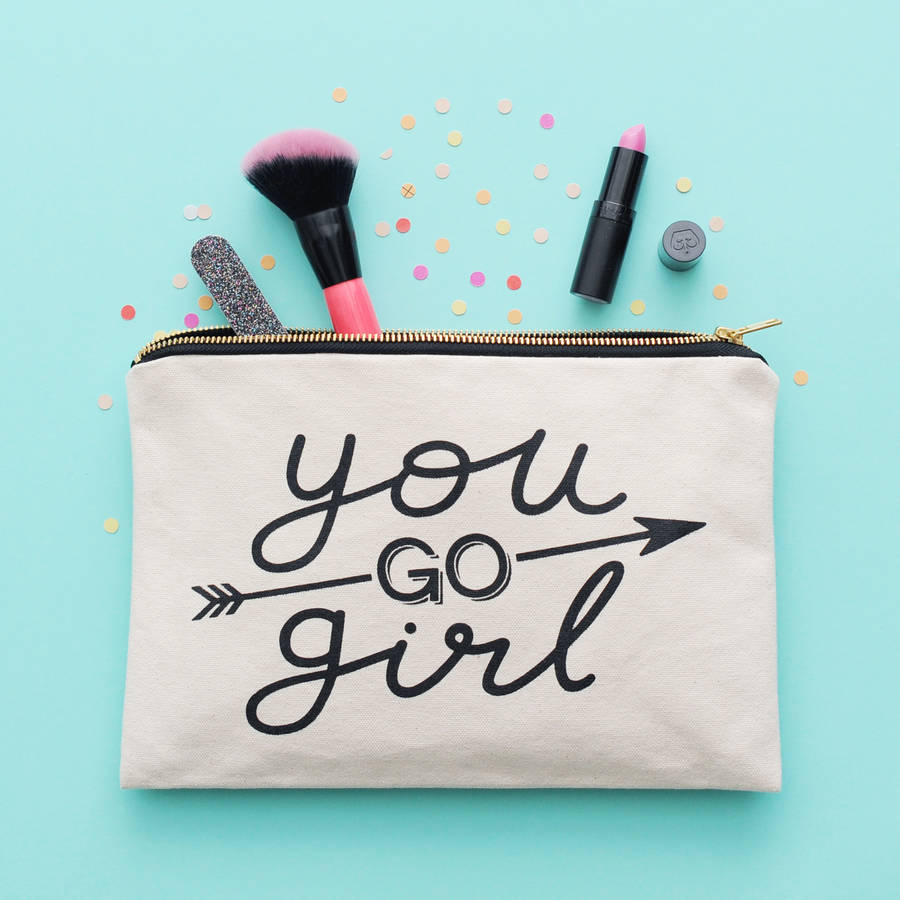 You Go Girl' Canvas Pouch