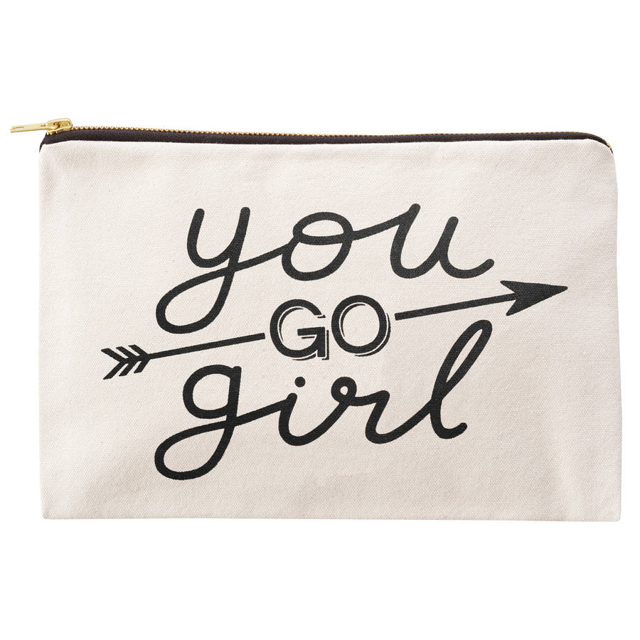 You Go Girl' Canvas Pouch