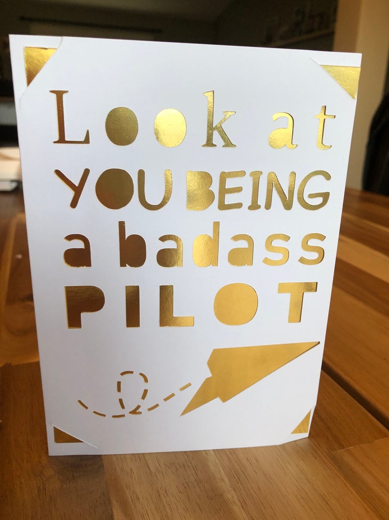 Badass Pilot Greeting Card