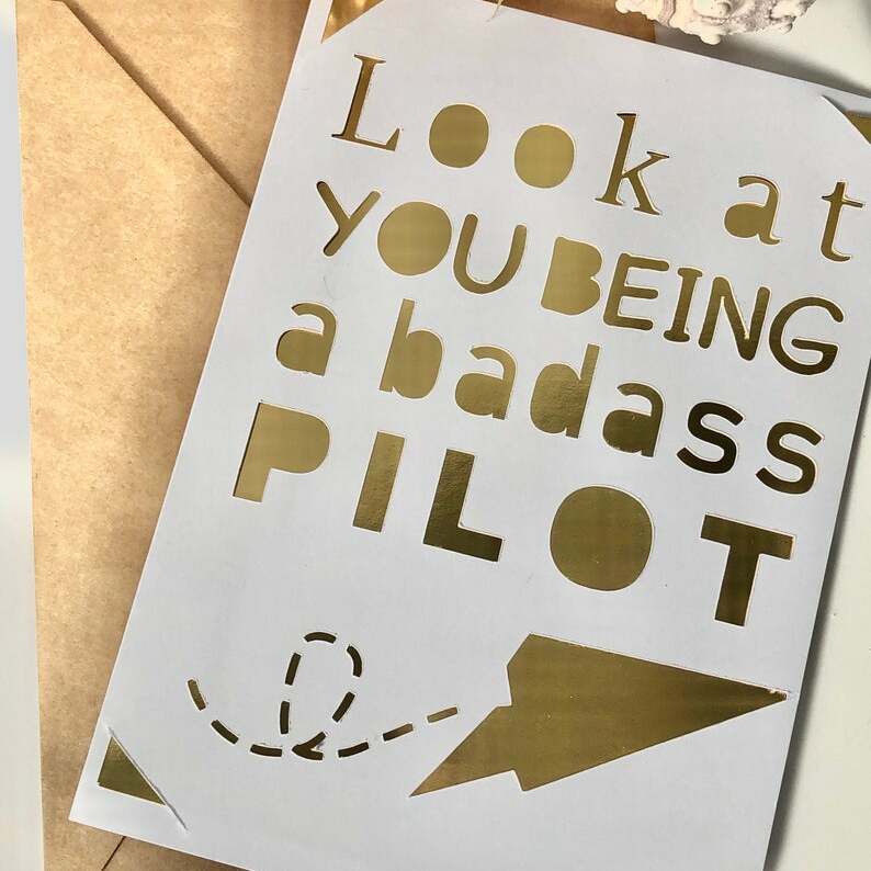 Badass Pilot Greeting Card