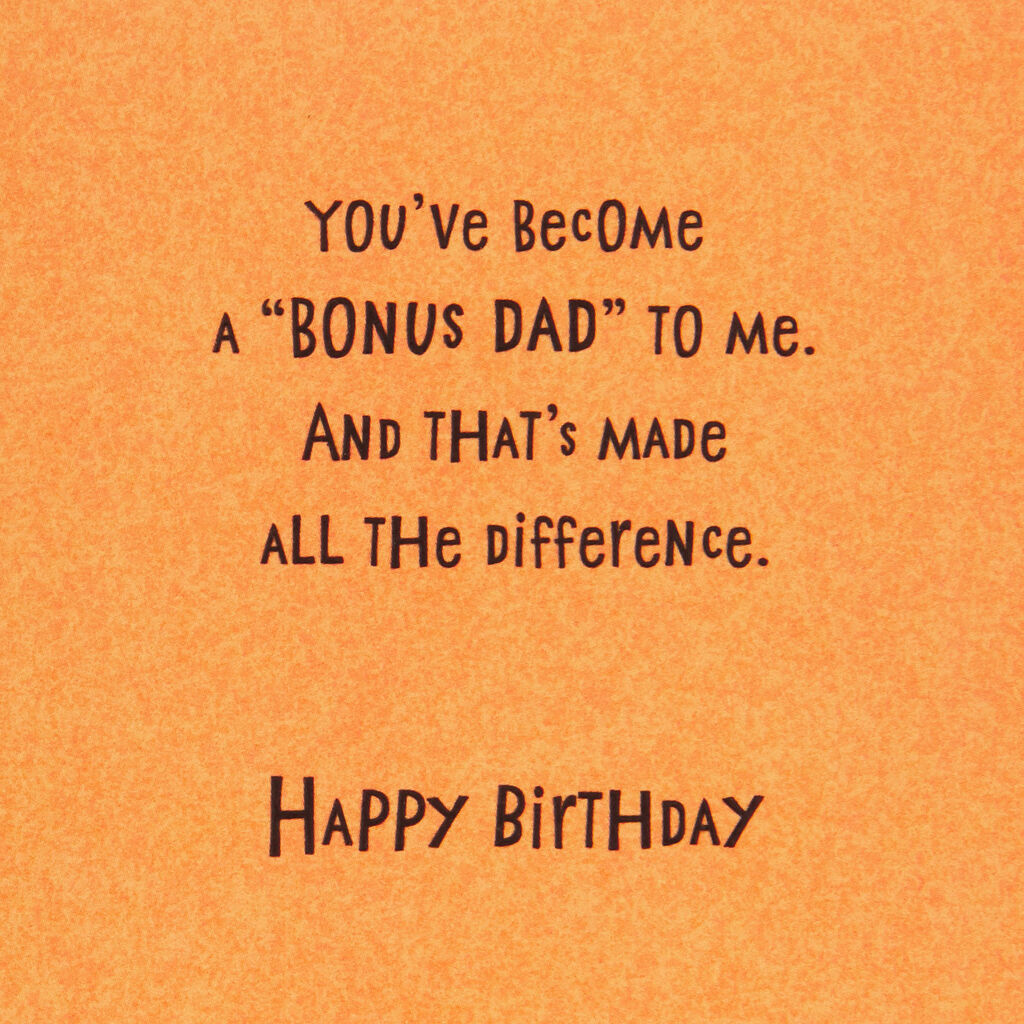 Bonus Dad to Me Birthday Card