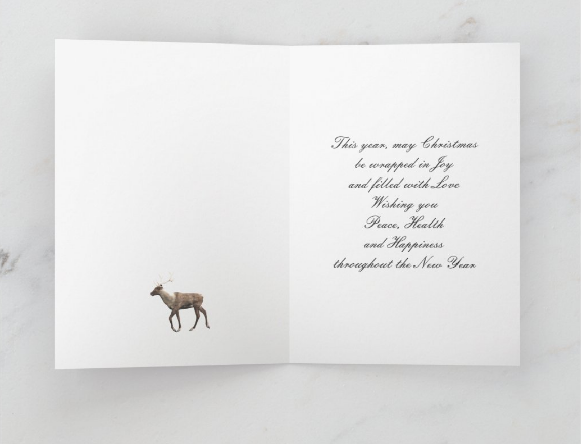  Boss, Christmas Scene Holiday Card