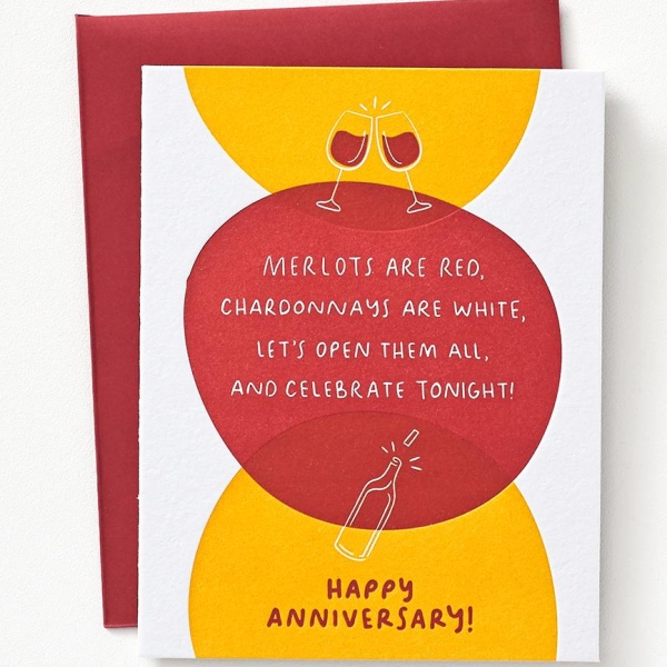 Celebrate Wine Anniversary Card