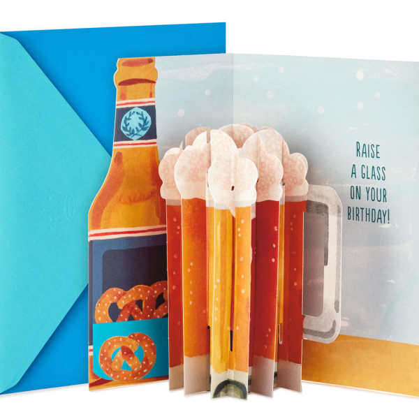 Cheers to You Beer Pop Up Birthday Card