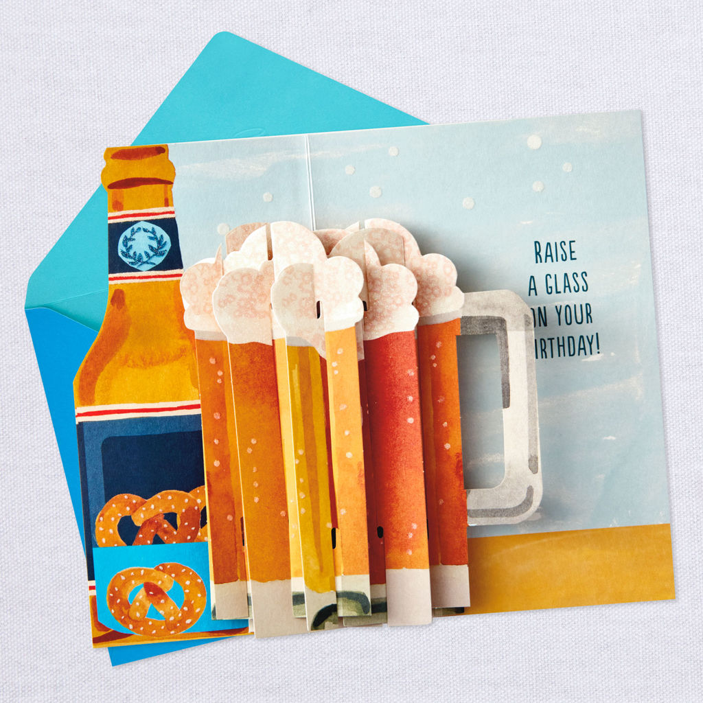 Cheers to You Beer Pop Up Birthday Card