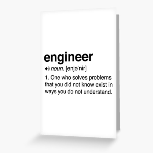 Engineer Definition Greeting Card