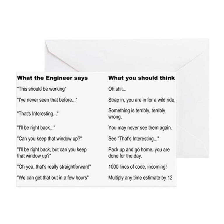 Engineer Translation Guide Greeting Card