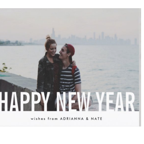  Happy New Year Personalised Holiday Photo Card