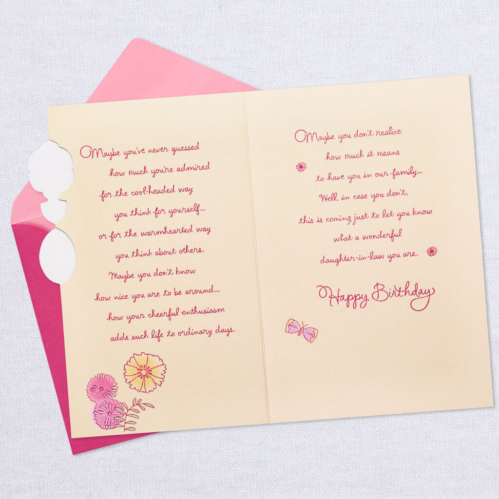 How Special You Are Birthday Card for Daughter-in-Law