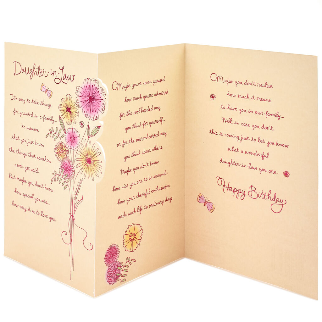 How Special You Are Birthday Card for Daughter-in-Law
