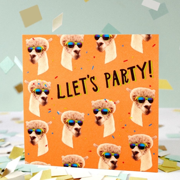 Let's Party Llamas Card