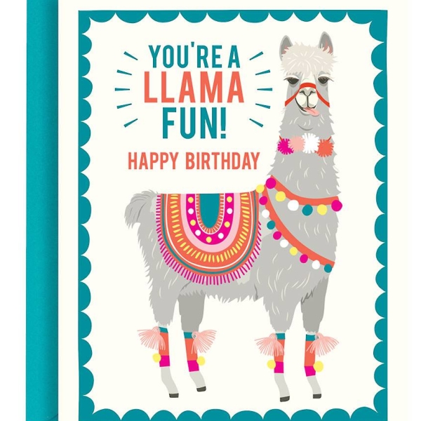 Llama Fun Birthday Card