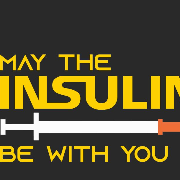 May The Insulin Be With You Postcard