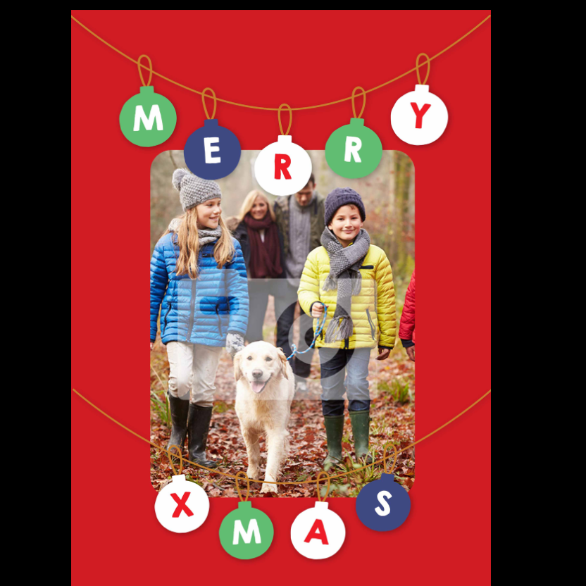 Merry Xmas Photo Frame Card