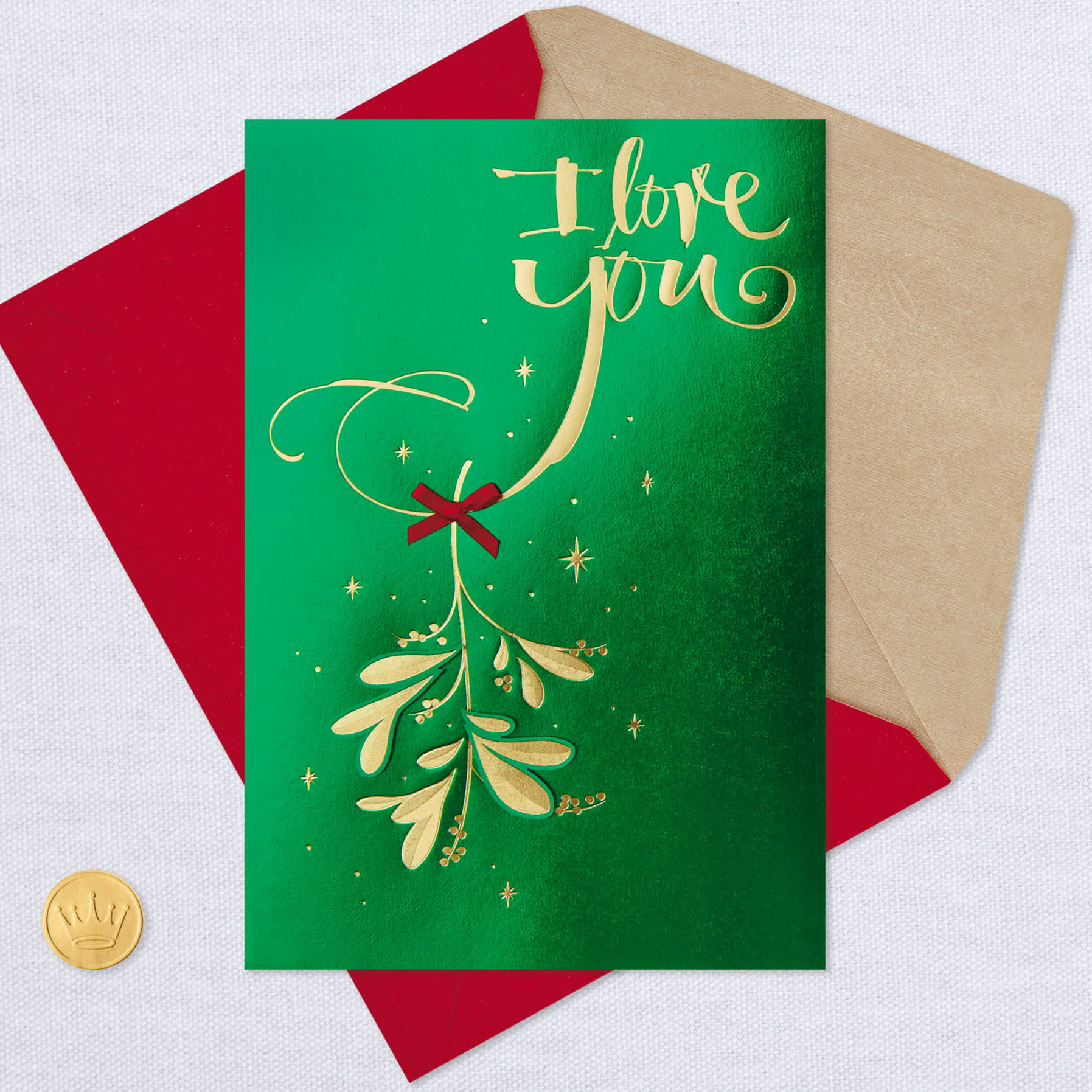 Mistletoe Love Christmas Card for Husband