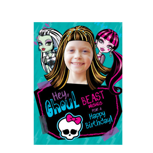 Monster High Best Wishes Personalized Photo Card