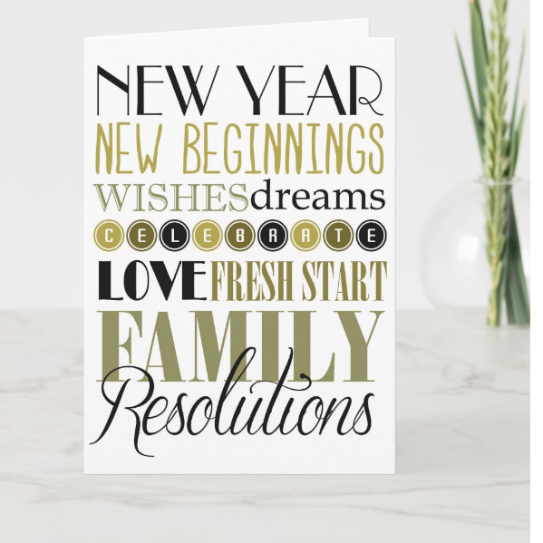  New Year's Eve Elegant Greeting Card