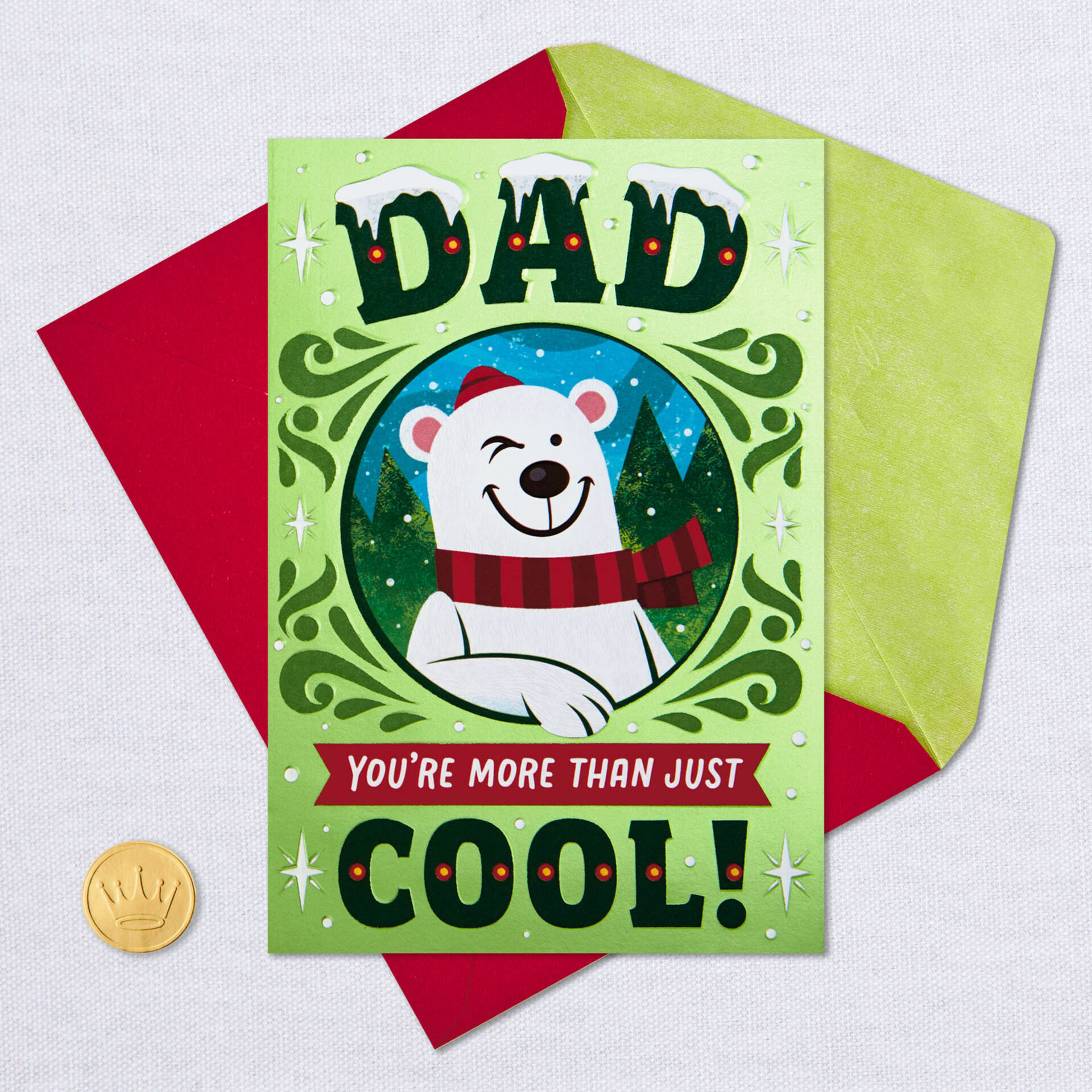 North Pole Cool Christmas Card for Dad