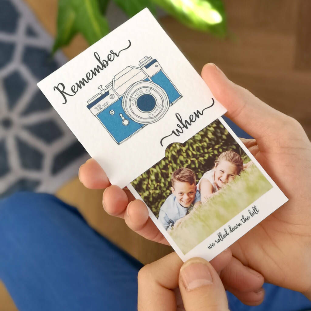 Personalised 'Remember when' Slider Photo Card