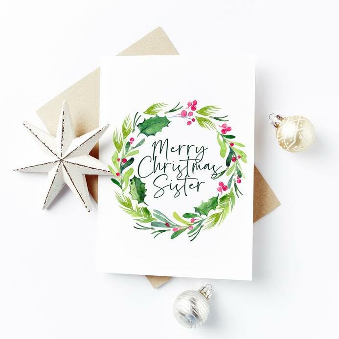 Personalised Sister Christmas Card