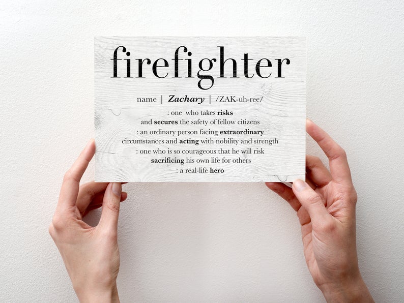 Personalized Firefighter Card