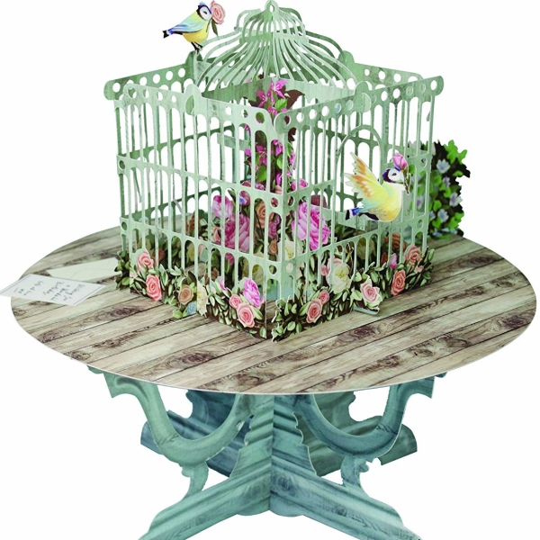 Pop Up Birdcage Greeting Card