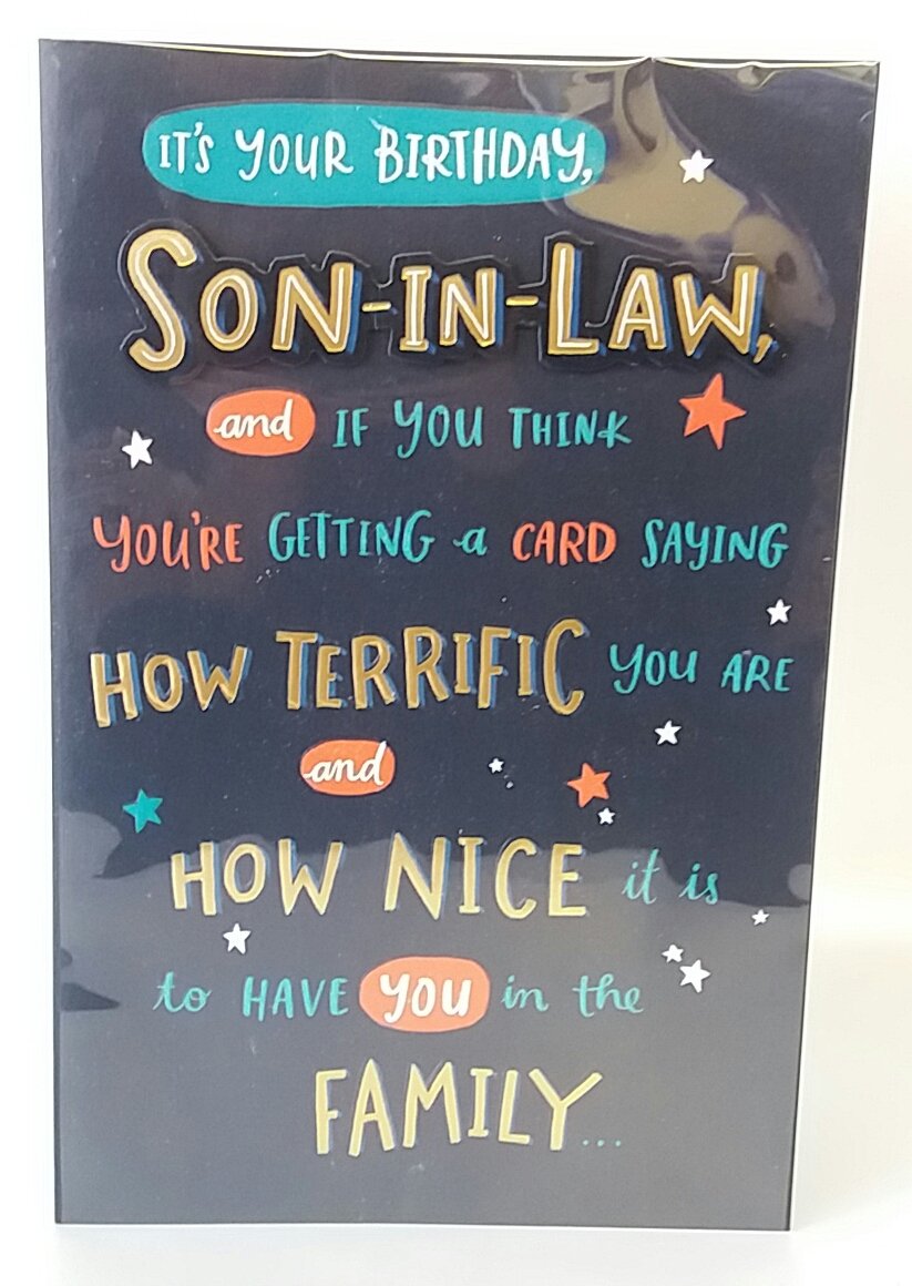 Son In Law It's Your Birthday Card