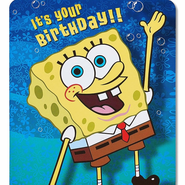 Spongebob Squarepants Birthday Card with Music