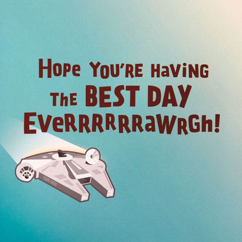 Star Wars Chewbacca Just Because Card With Stuffed Animal